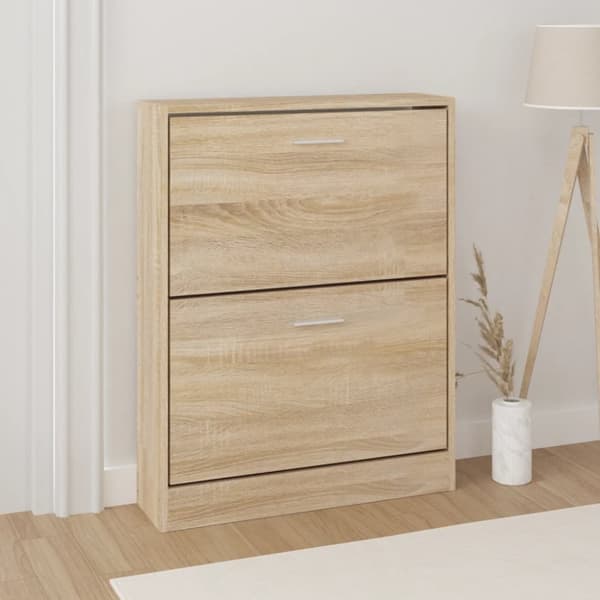Skoopbevaring - Living skoskab 59x17x81 cm konstrueret træ egetræ