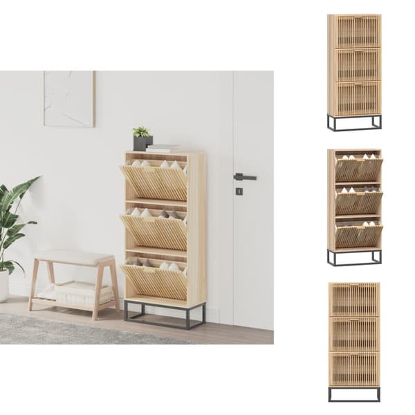 Skoopbevaring - Living skoskab 52x25x120 cm konstrueret træ