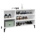 Miniatyrbillede 5 af 10: Skoopbevaring - Living skoreol 102x36x60 cm konstrueret træ hvid