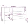 Miniatyrbillede 9 af 10: Skoopbevaring - Living skoreol 102x36x60 cm konstrueret træ hvid