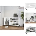 Miniatyrbillede 1 af 10: Skoopbevaring - Living skoreol 102x36x60 cm konstrueret træ hvid