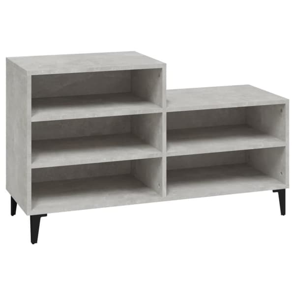 Skoopbevaring - Living skoreol 102x36x60 cm konstrueret træ betongrå