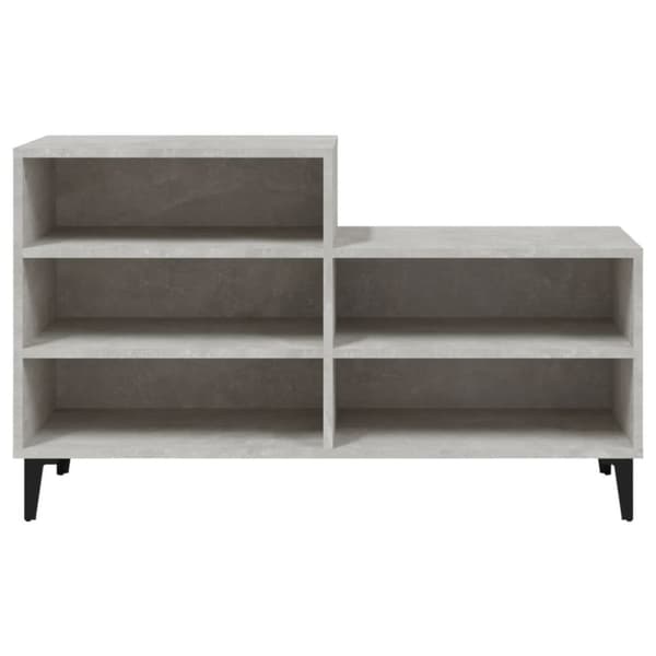 Skoopbevaring - Living skoreol 102x36x60 cm konstrueret træ betongrå