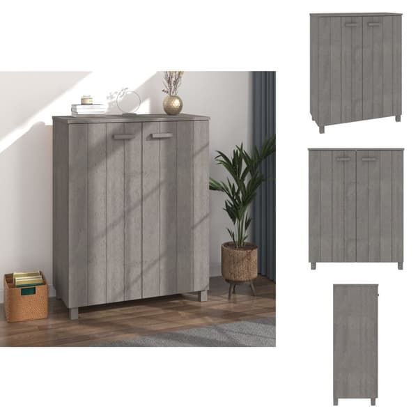 Kenkähyllyt & -telineet - Living Kenkäkaappi HAMAR vaaleanharmaa 85x40x108 cm täysi mänty