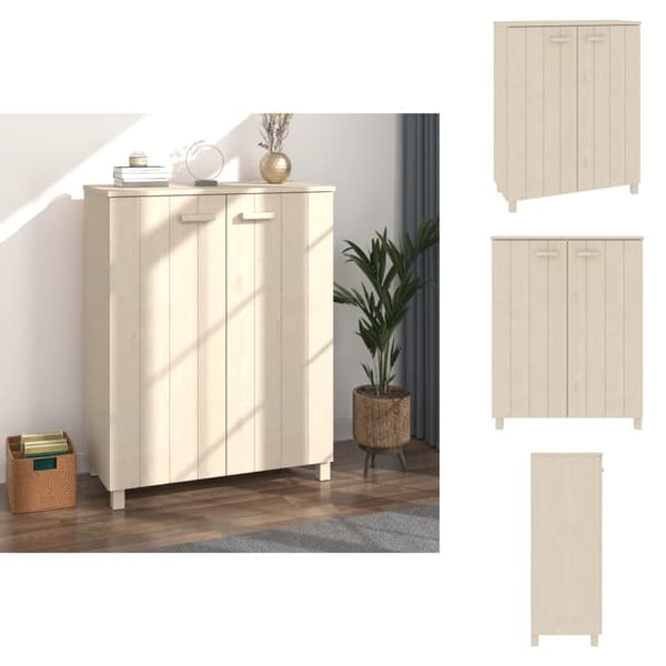 Kenkähyllyt & -telineet - Living Kenkäkaappi HAMAR hunajanruskea 85x40x108 cm täysi mänty