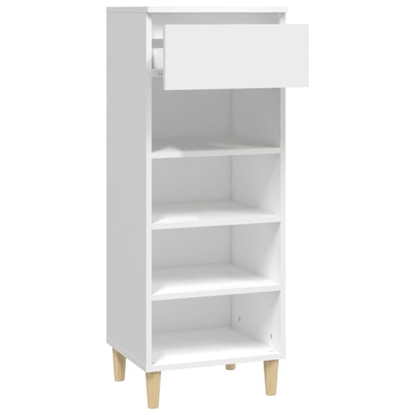 Skoställ & skohyllor - Living Skoskåp vit 40x36x105 cm konstruerat trä