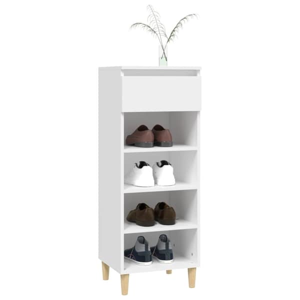 Skoställ & skohyllor - Living Skoskåp vit 40x36x105 cm konstruerat trä