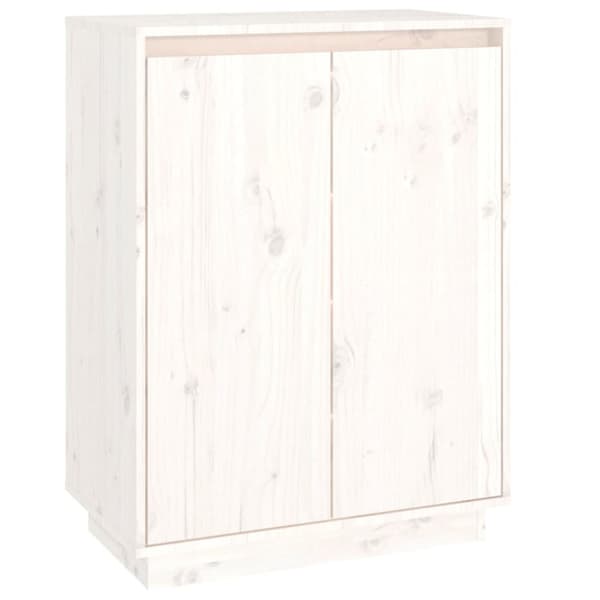 Skoopbevaring - Living skoreol 60x35x80 cm massivt fyrretræ hvid