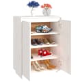 Miniatyrbillede 5 af 11: Skoopbevaring - Living skoreol 60x35x80 cm massivt fyrretræ hvid