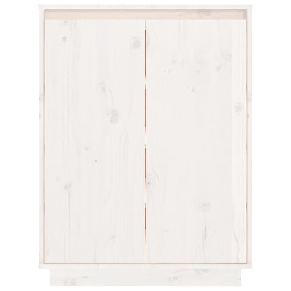 Skoopbevaring - Living skoreol 60x35x80 cm massivt fyrretræ hvid