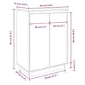 Miniatyrbillede 10 af 11: Skoopbevaring - Living skoreol 60x35x80 cm massivt fyrretræ hvid