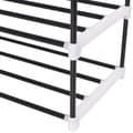 Miniatyrbillede 6 af 8: Skostativ med 4 hylder metal og plastik sort - Skostativ - Skostativer - Home & Living