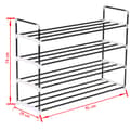 Miniatyrbillede 8 af 8: Skostativ med 4 hylder metal og plastik sort - Skostativ - Skostativer - Home & Living
