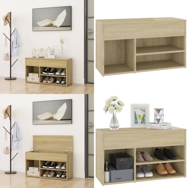 Skoreol 80x30x45 cm spånplade sonoma-eg - Skoreol - Skoreoler - Home & Living