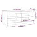 Pikkukuva 9 / 9: Kenkäkaappi hunajanruskea 110x38x45,5 cm täysi mänty - Kenkäpenkki - Kenkäpenkit - Home & Living