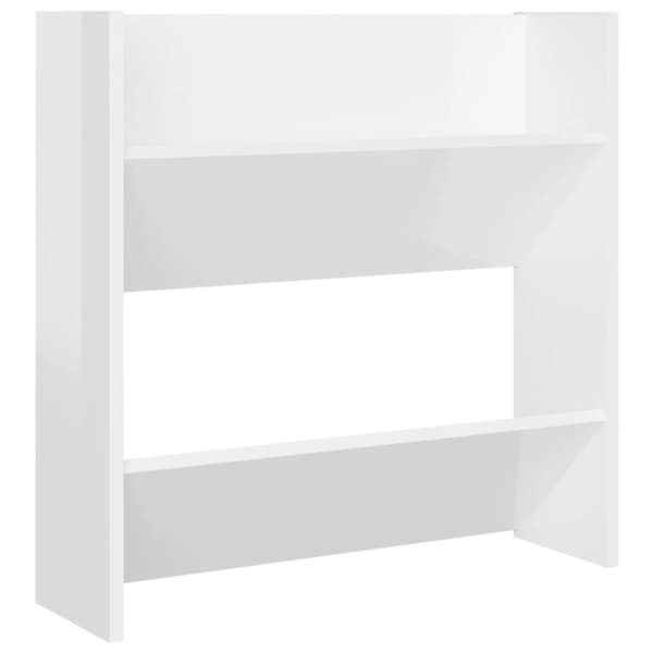 Væghængte skoskabe 4 stk. 60x18x60 cm spånplade hvid højglans - Væghængt Skoskab - Væghængte Skoskabe - Home & Living
