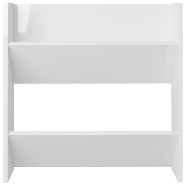 Væghængte skoskabe 4 stk. 60x18x60 cm spånplade hvid højglans - Væghængt Skoskab - Væghængte Skoskabe - Home & Living