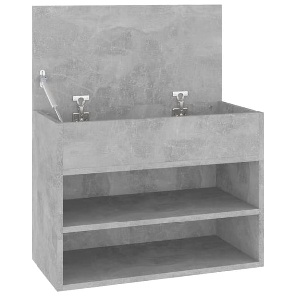 Skobænk 60x30x45 cm konstrueret træ betongrå - Skoreol - Skoreoler - Home & Living