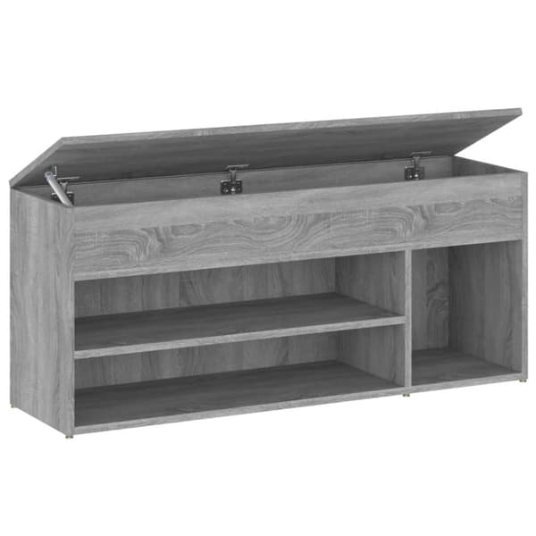 Skoreol 105x30x45 cm konstrueret træ grå sonoma-eg - Skobænk - Skobænke - Home & Living