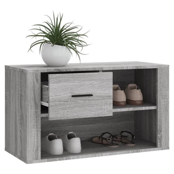 Skoskab 80x35x45 cm konstrueret træ grå sonoma-eg - Skoreol - Skoreoler - Home & Living