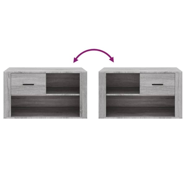 Skoskab 80x35x45 cm konstrueret træ grå sonoma-eg - Skoreol - Skoreoler - Home & Living
