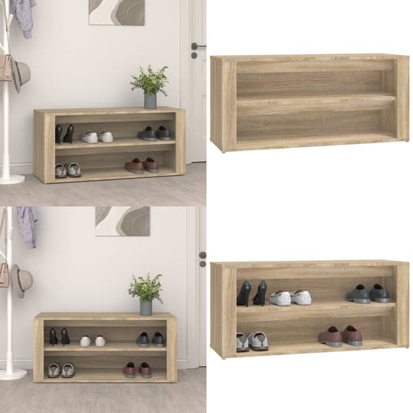 Kenkäteline Sonoma-tammi 100x35x45 cm tekninen puu - Kenkäteline - Kenkätelineet - Home & Living