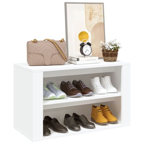Skoreol 75x35x45 cm konstrueret træ hvid - Skoreol - Skoreoler - Home & Living