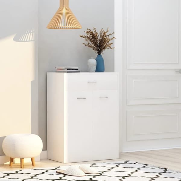 Skoskab 60x35,5x84 cm konstrueret træ hvid - Skoreol - Skoreoler - Home & Living