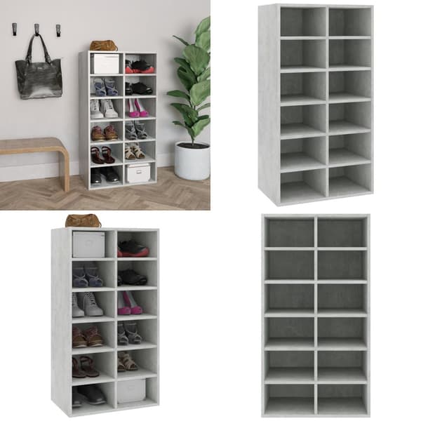 Skoreol 54x34x100,5 cm konstrueret træ betongrå - Skoreol - Skoreoler - Home & Living