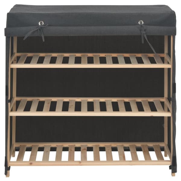 Skoförvaring med överdrag grå 79x40x80 cm tyg - Skoförvaring - Skoställning - Home & Living