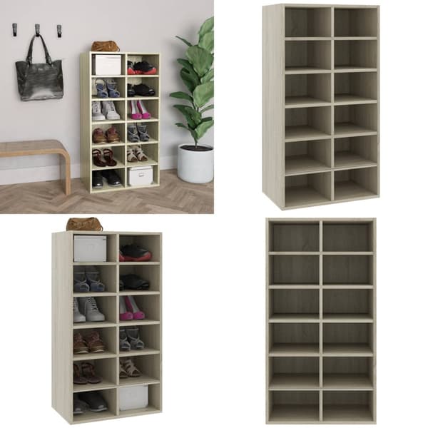 Skoreol 54x34x100,5 cm konstrueret træ sonoma-eg - Skoreol - Skoreoler - Home & Living