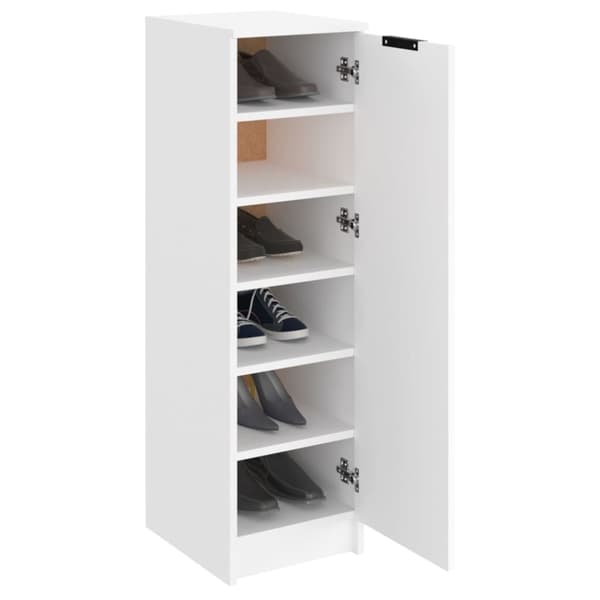 Skoskab 30x35x100 cm konstrueret træ hvid - Skoreol - Skoreoler - Home & Living