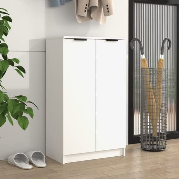 Skoskåp vit 59x35x100 cm konstruerat trä - Skohylla - Skohyllor - Home & Living