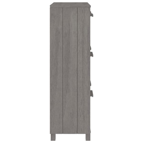 Skoskab HAMAR 59,5x35x117 cm massivt fyrretræ lysegrå - Skoskab - Skoskabe - Home & Living