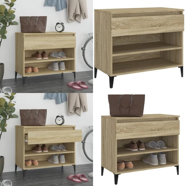 Skoreol 70x36x60 cm konstrueret træ sonoma-eg - Skoreol - Skoreoler - Home & Living