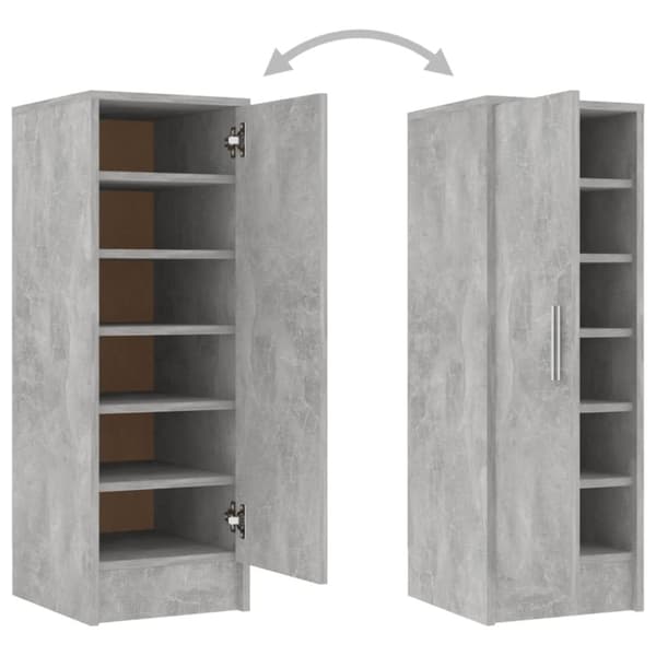 Skoskab 32x35x92 cm spånplade betongrå - Skoskab - Skoskabe - Home & Living