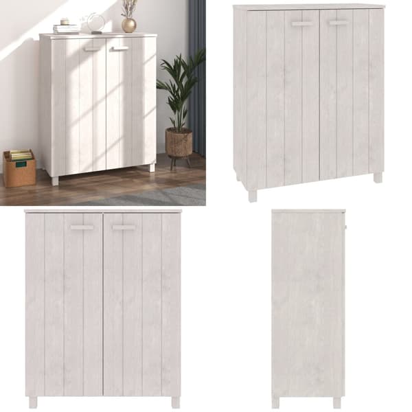Kenkäkaappi HAMAR valkoinen 85x40x108 cm täysi mänty - Kenkäkaappi - Kenkäkaapit - Home & Living