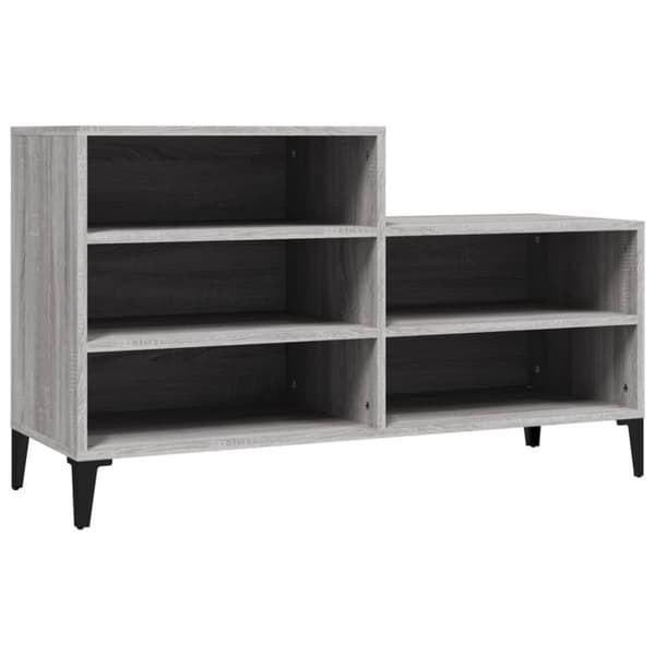 Kenkäkaappi harmaa Sonoma 102x36x60 cm tekninen puu - Kenkäteline - Kenkätelineet - Home & Living