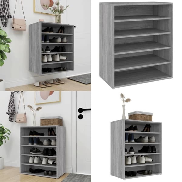 Kenkäteline harmaa Sonoma 60x35x70 cm tekninen puu - Kenkäkaappi - Kenkäkaapit - Home & Living