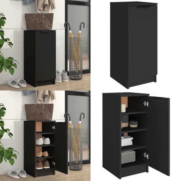 Skoskab 30x35x70 cm konstrueret træ sort - Skoreol - Skoreoler - Home & Living
