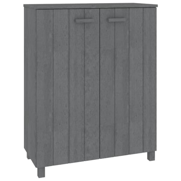Kenkäkaappi HAMAR tummanharmaa 85x40x108 cm täysi mänty - Kenkäkaappi - Kenkäkaapit - Home & Living