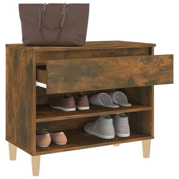 Skoskab 70x36x60 cm konstrueret træ røget egetræsfarve - Skoreol - Skoreoler - Home & Living