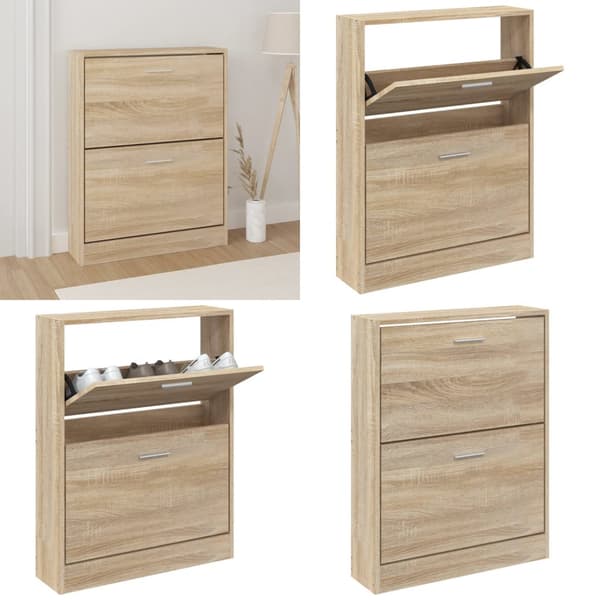 Kenkäkaappi tammi 59x17x81 cm tekninen puu - Kenkäkaappi - Kenkäkaapit - Home & Living