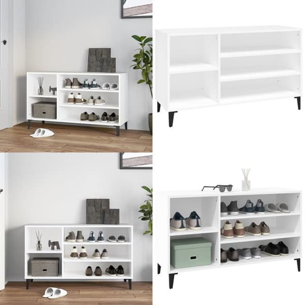 Skoreol 102x36x60 cm konstrueret træ hvid - Skoreol - Skoreoler - Home & Living