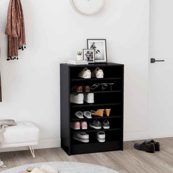 Skoskab 60x35x92 cm spånplade sort - Skoskab - Skoskabe - Home & Living