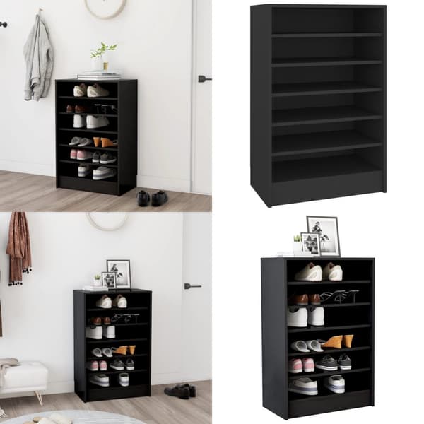 Skoskab 60x35x92 cm spånplade sort - Skoskab - Skoskabe - Home & Living