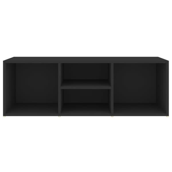 Skoförvaringsbänk svart 105x35x35 cm konstruerat trä