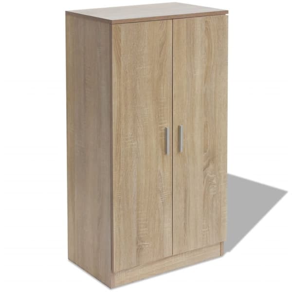 Skoskåp med 7 hyllor ek