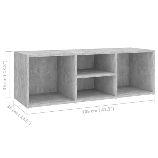 Kenkien säilytyspenkki harmaa 105x35x35 cm teknisestä puusta