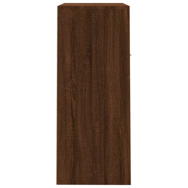 skoskab 60x35x84 cm konstrueret træ brun egetræ